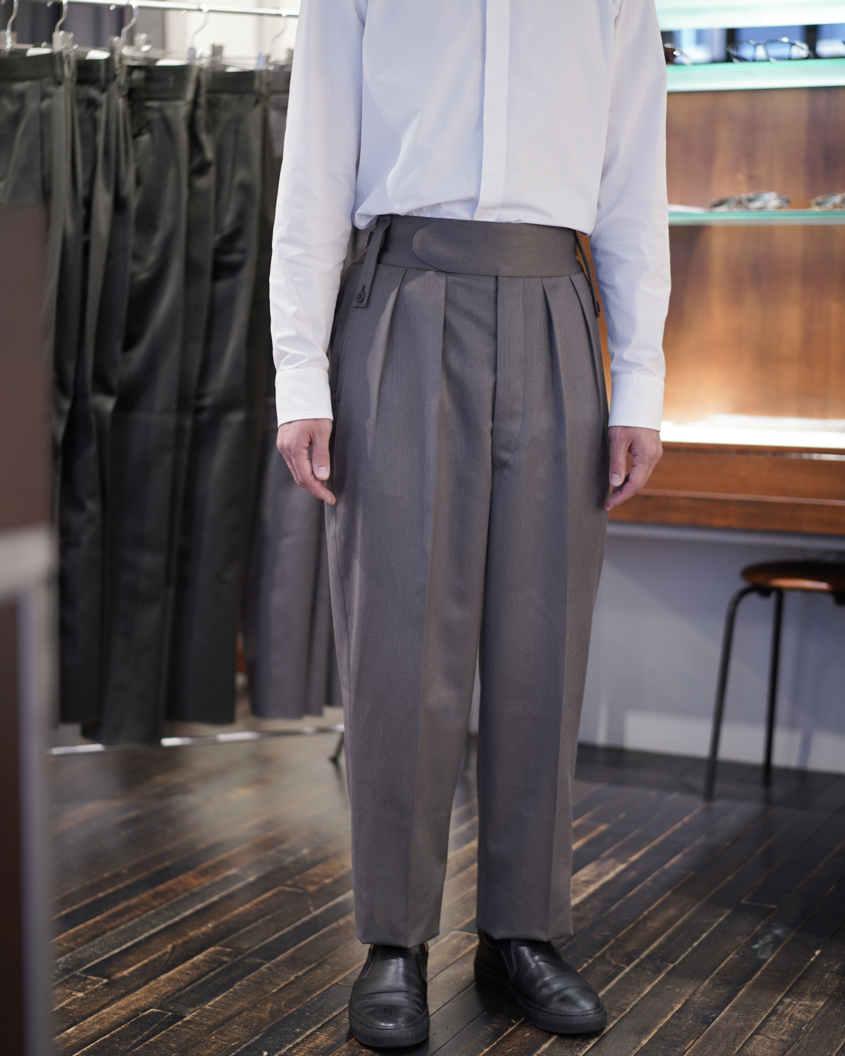 MOON SPORTING HERITAGE GABARDINE TWILL｜BELTLESS - Gray｜NEAT