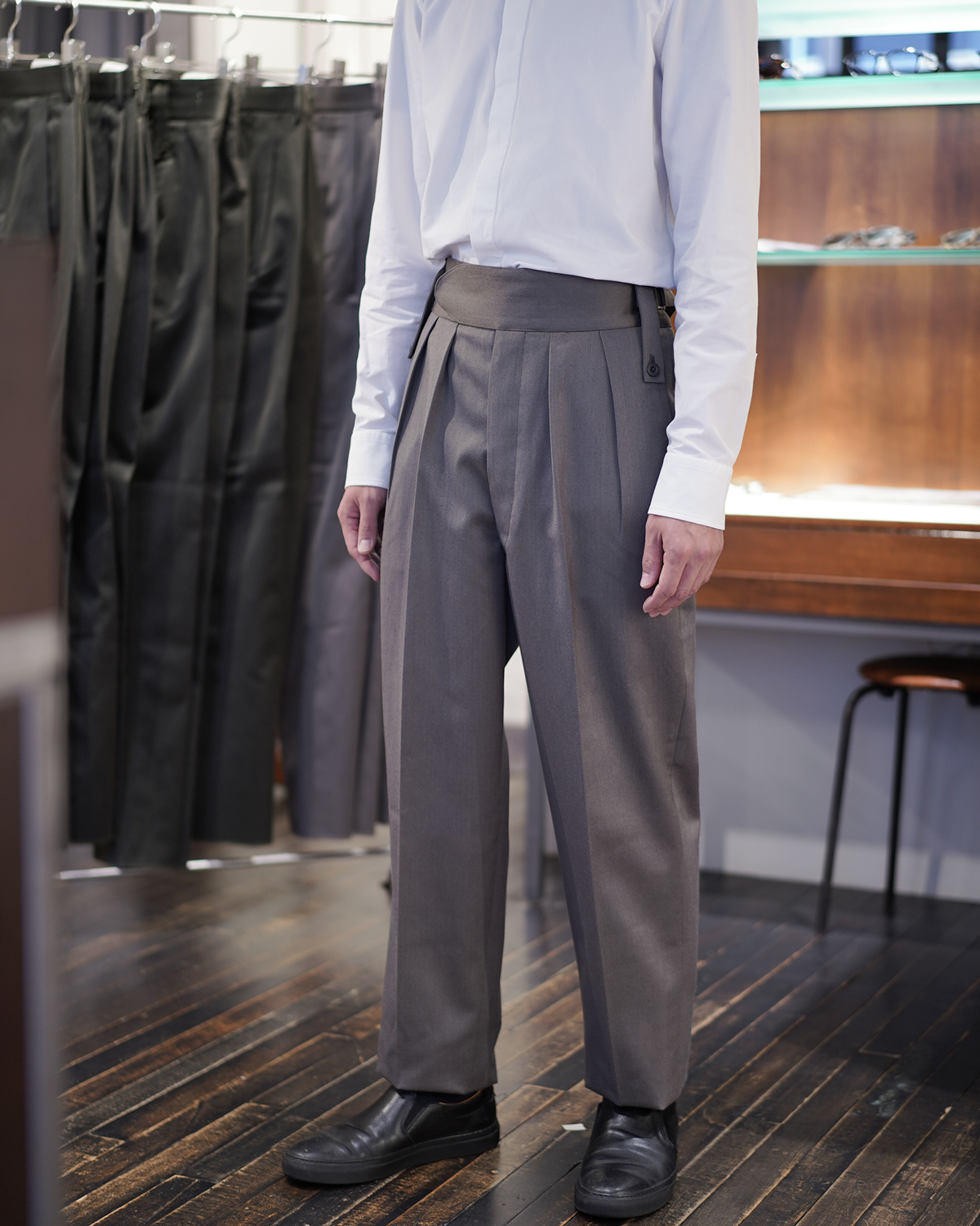 MOON SPORTING HERITAGE GABARDINE TWILL｜BELTLESS - Gray｜NEAT