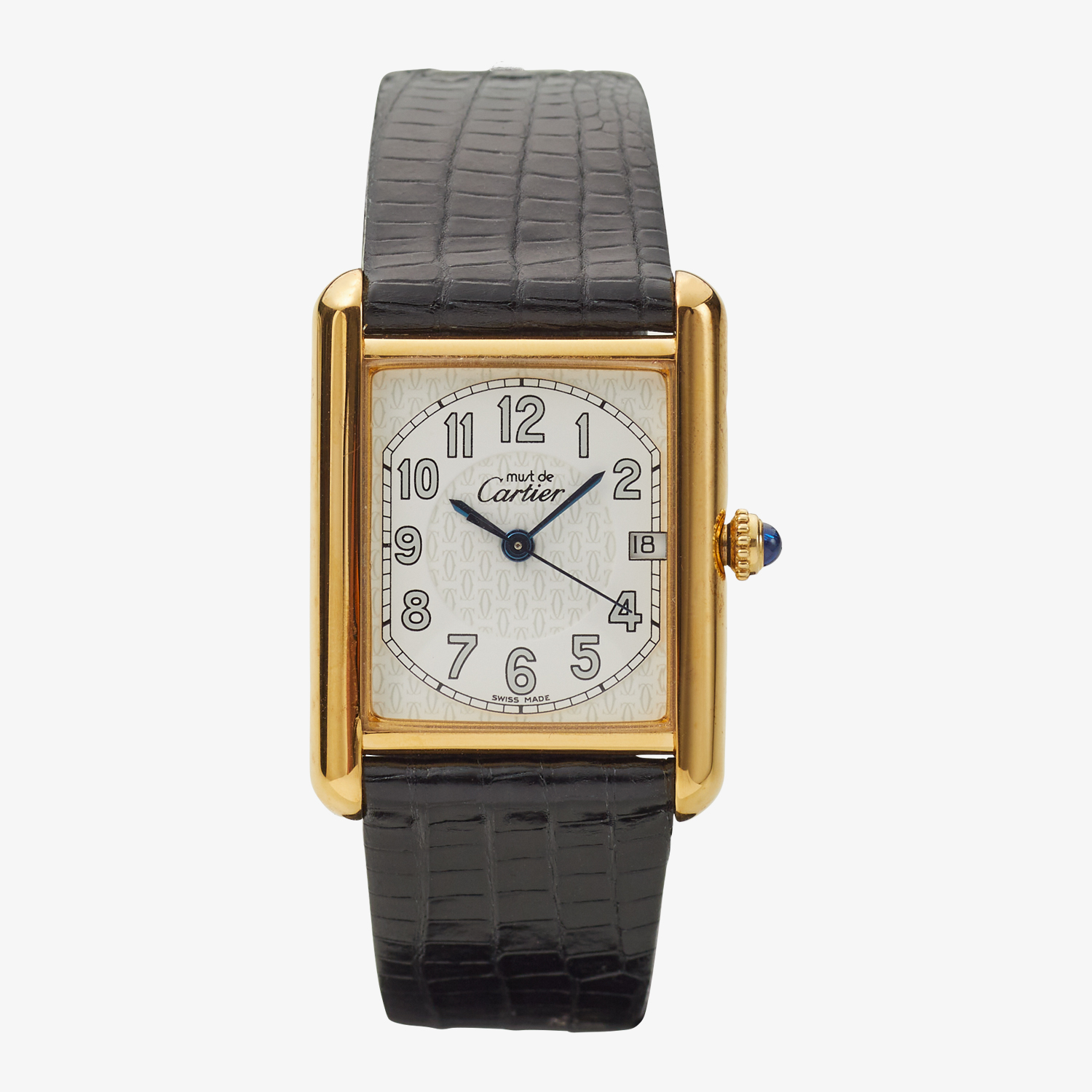 SOLD OUT｜Cartier｜must de Cartier TANK LL｜Aribic Dial｜Date｜White - 90's｜Cartier (Vintage Watch)
