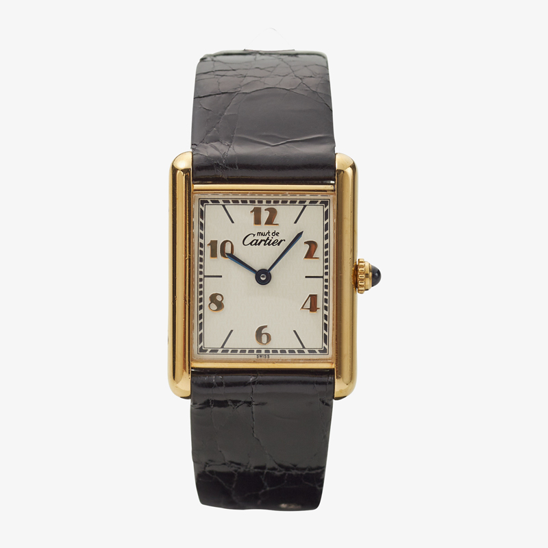 Cartier｜must de Cartier TANK LM｜Six Point Aribic Dial <Bold>｜White – 90’s｜Cartier (Vintage Watch)