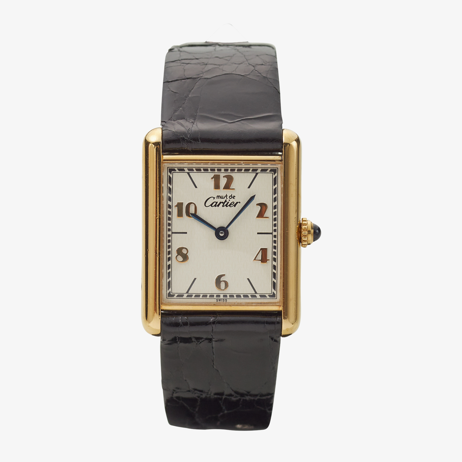 SOLD OUT｜Cartier｜must de Cartier TANK LM｜Six Point Aribic Dial <Bold>｜White - 90's｜Cartier (Vintage Watch)
