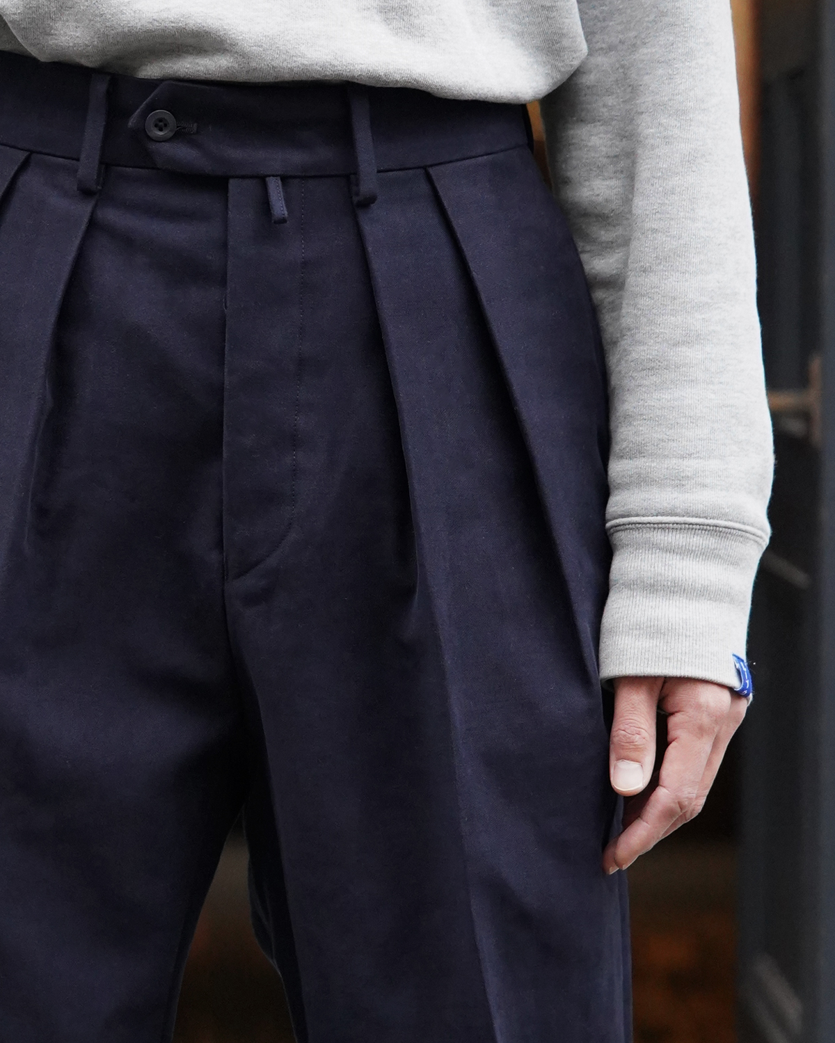 COTTON CASHMERE MOLESKIN｜STANDARD - Navy