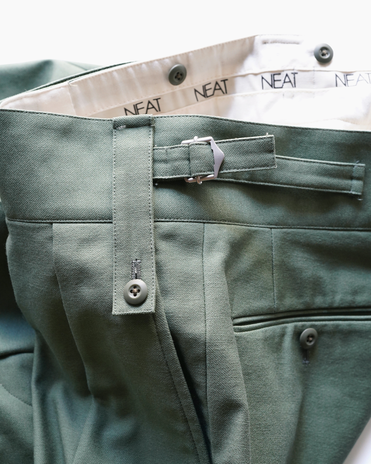 80's US LAUNDRY｜BELTLESS - Olive｜NEAT