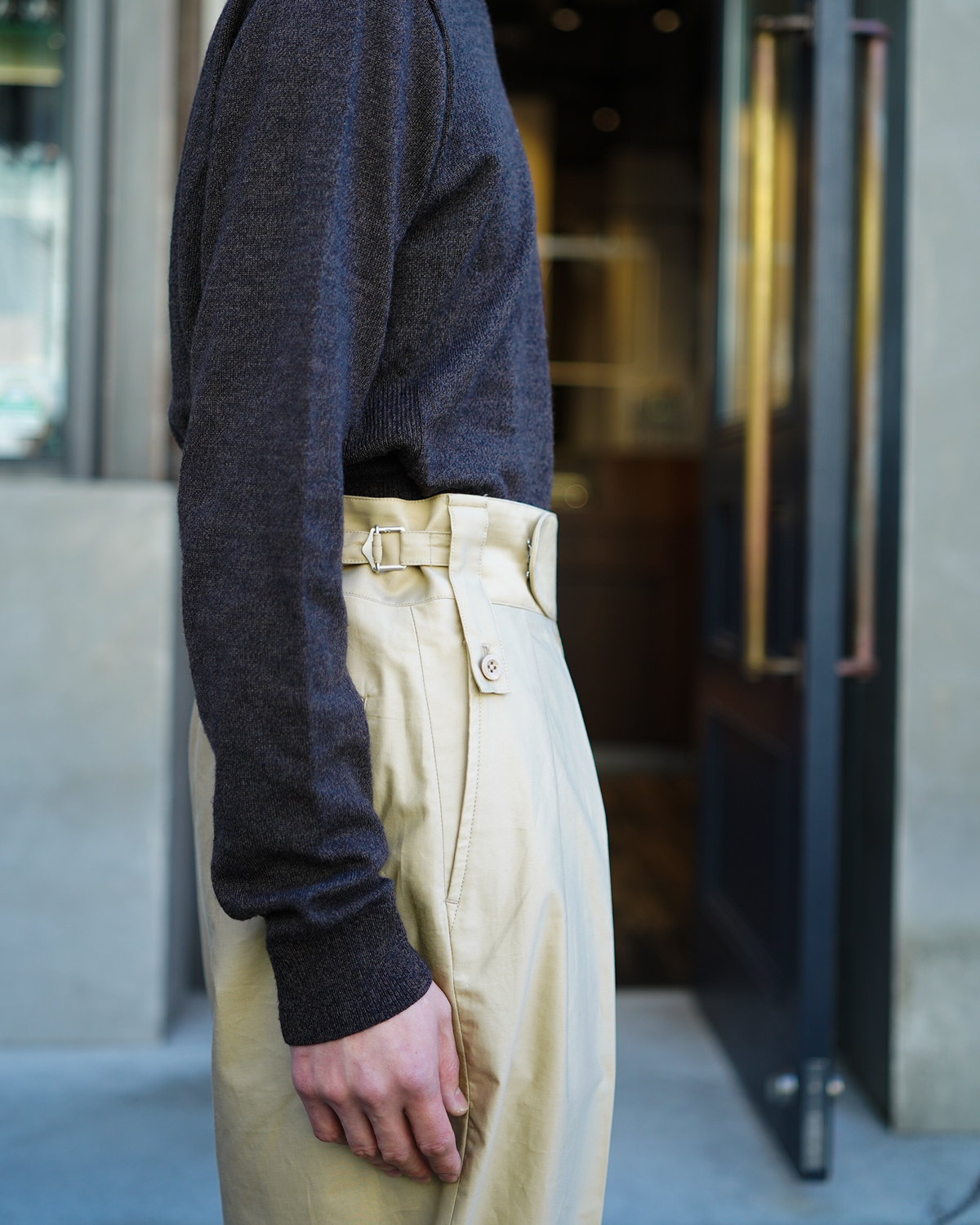 GIZA MOLESKIN LIGHT｜BELTLESS - Beige｜NEAT