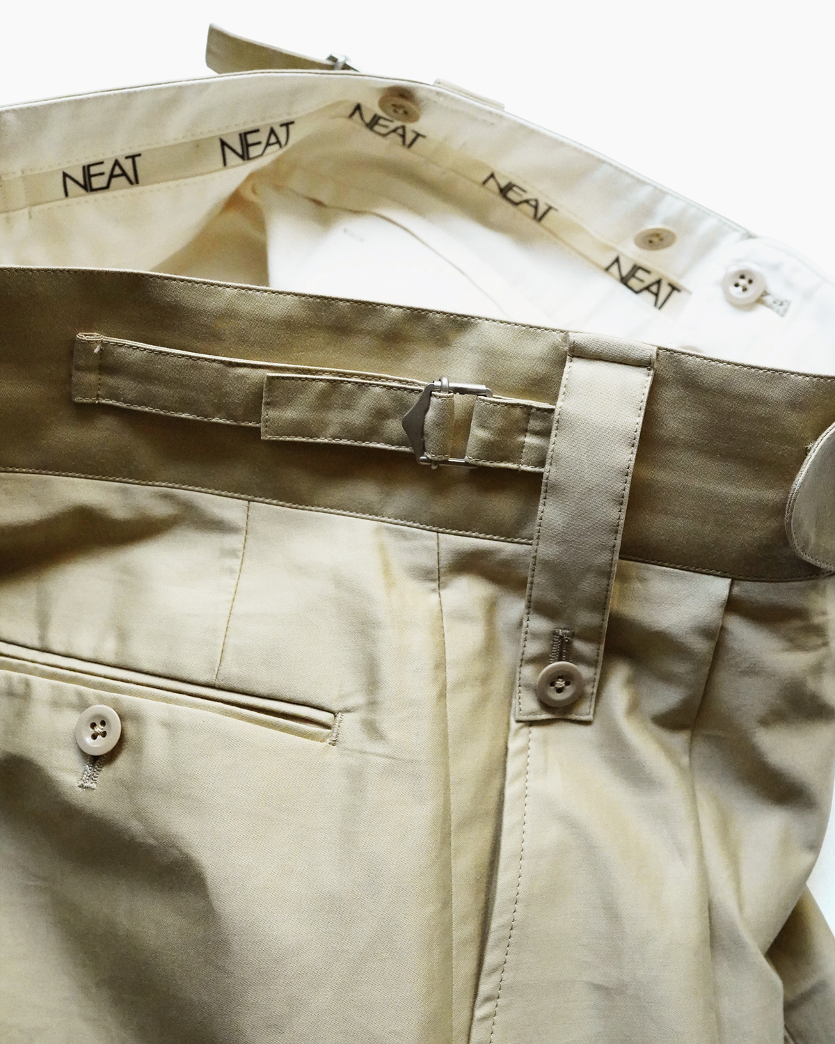 GIZA MOLESKIN LIGHT｜BELTLESS - Beige｜NEAT