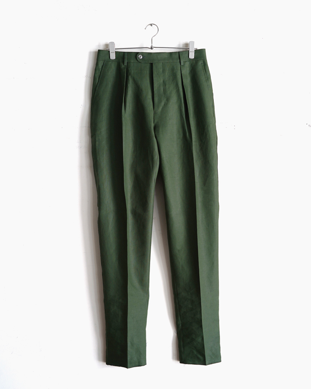 SPENCE BRYSON LINEN｜ONE TUCK – Green｜NEAT