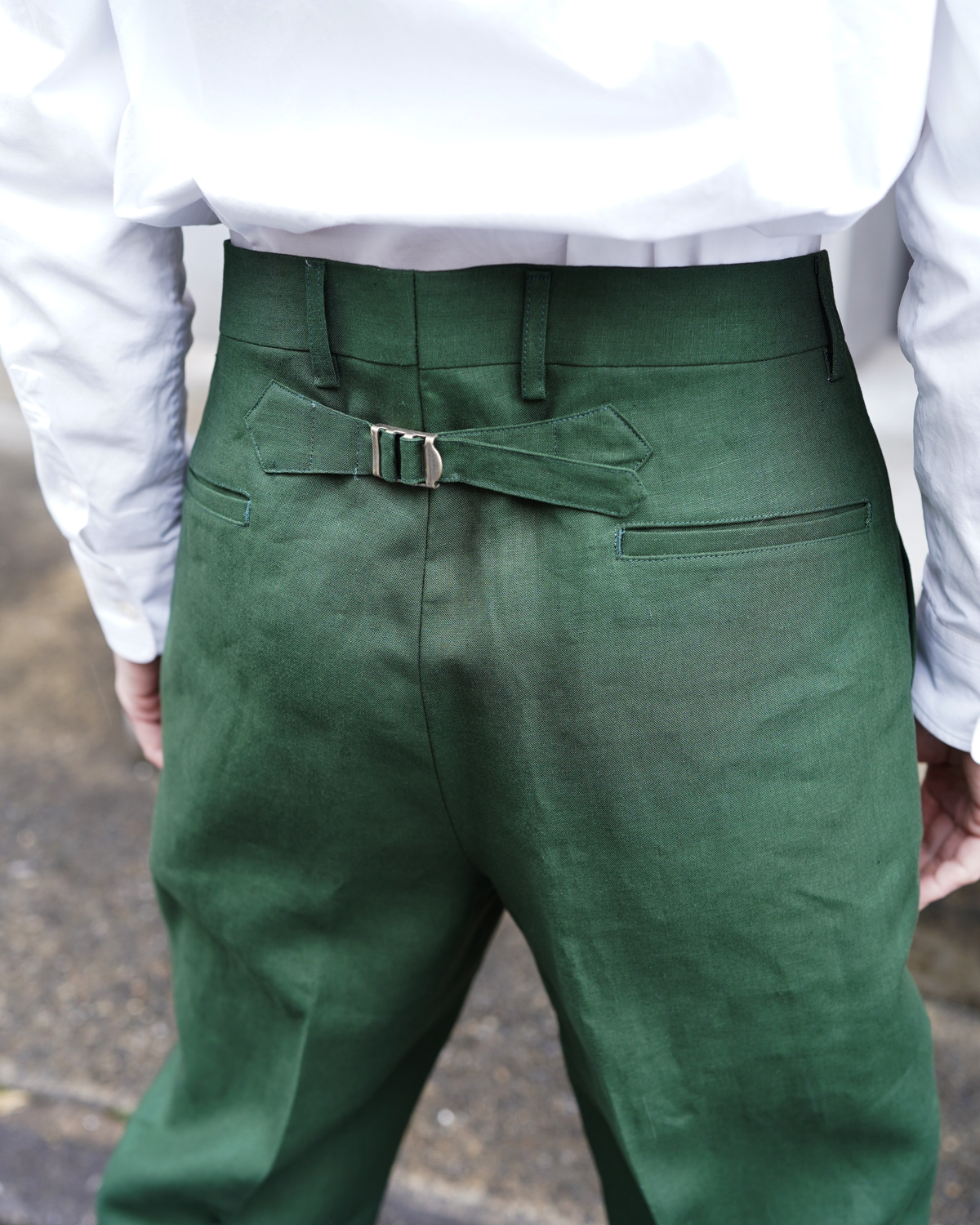 SPENCE BRYSON LINEN｜ONE TUCK - Green｜NEAT