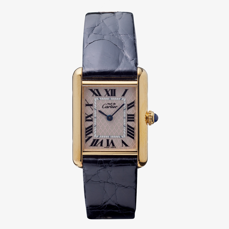 Cartier｜must de Cartier TANK MM｜Plaid Roman Dial｜Tint Orange – 90’s｜Cartier (Vintage Watch)