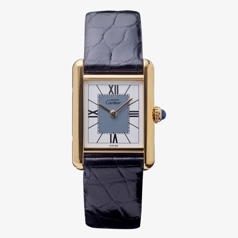 Cartier｜must de Cartier TANK SM｜Four Point Roman Dial ｜Grey – 90’s｜Cartier (Vintage Watch)
