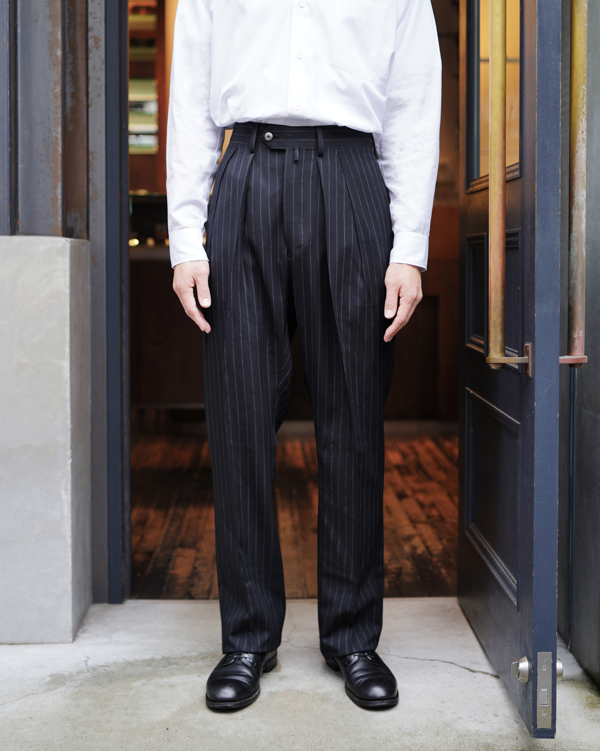 DOUBLE CHALK STRIPE｜STANDARD - Black｜NEAT