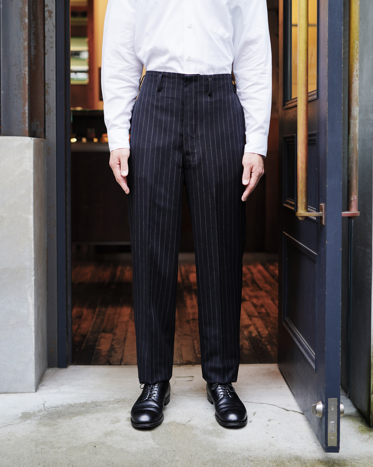 DOUBLE CHALK STRIPE｜TONI - Black｜NEAT