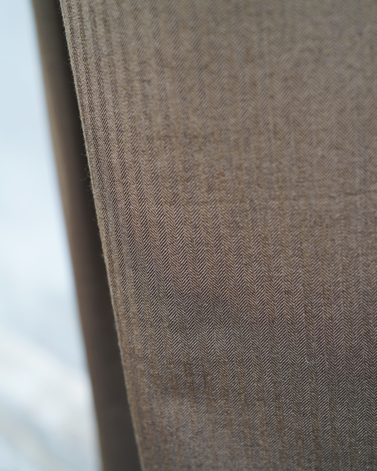 UNFINISHED WOOL HERRINGBONE｜WIDE - Khaki｜NEAT