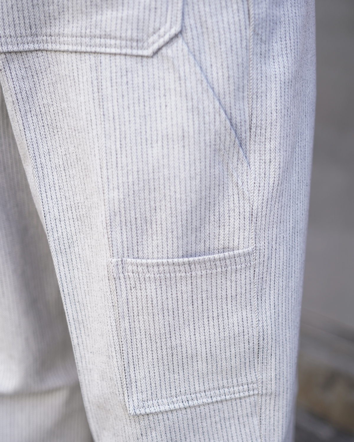 STRIPE DENIM｜PAINTER - WHITE｜NEAT