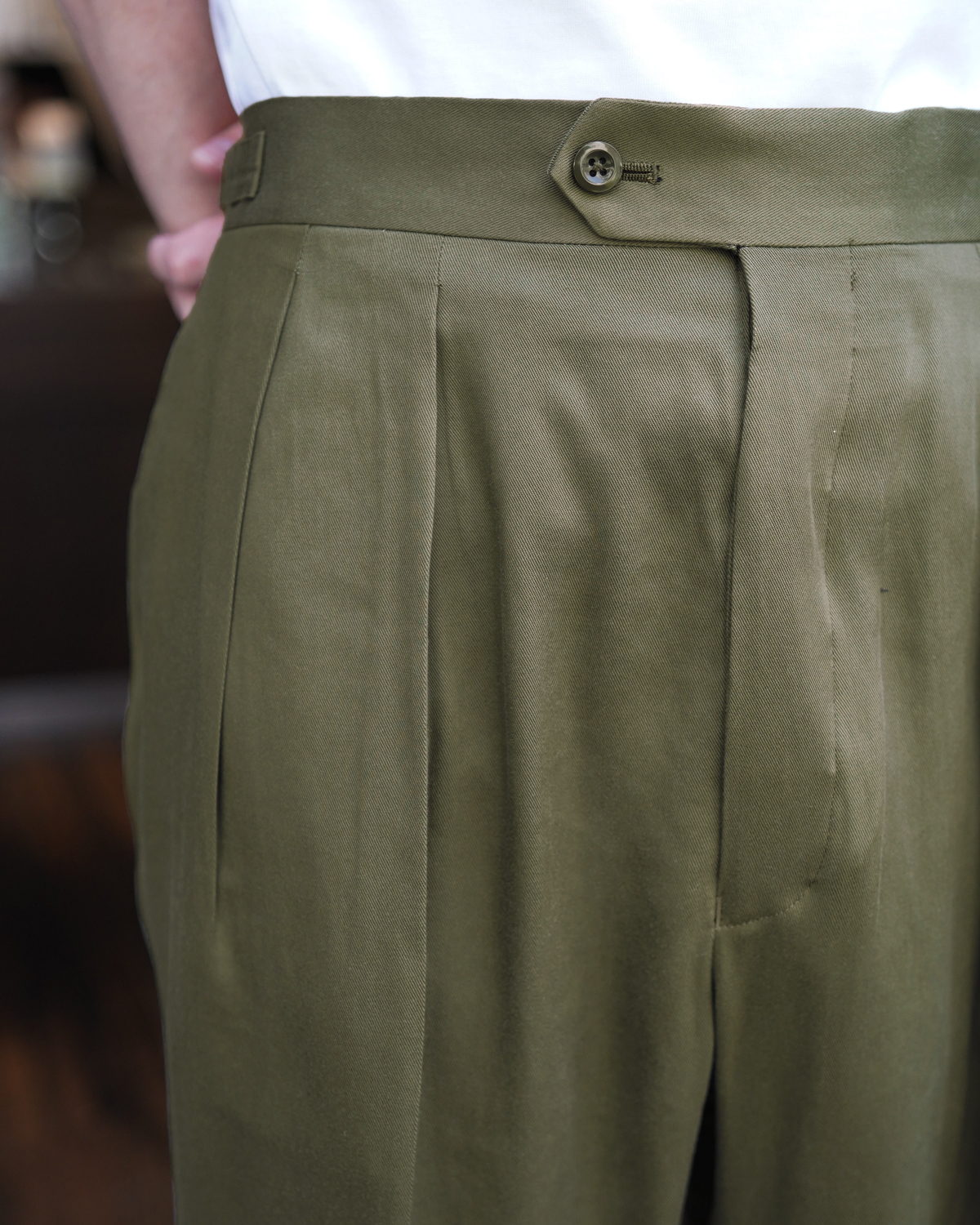 LYOCELL CHINO｜WIDE TYPE Ⅱ - Olive｜NEAT