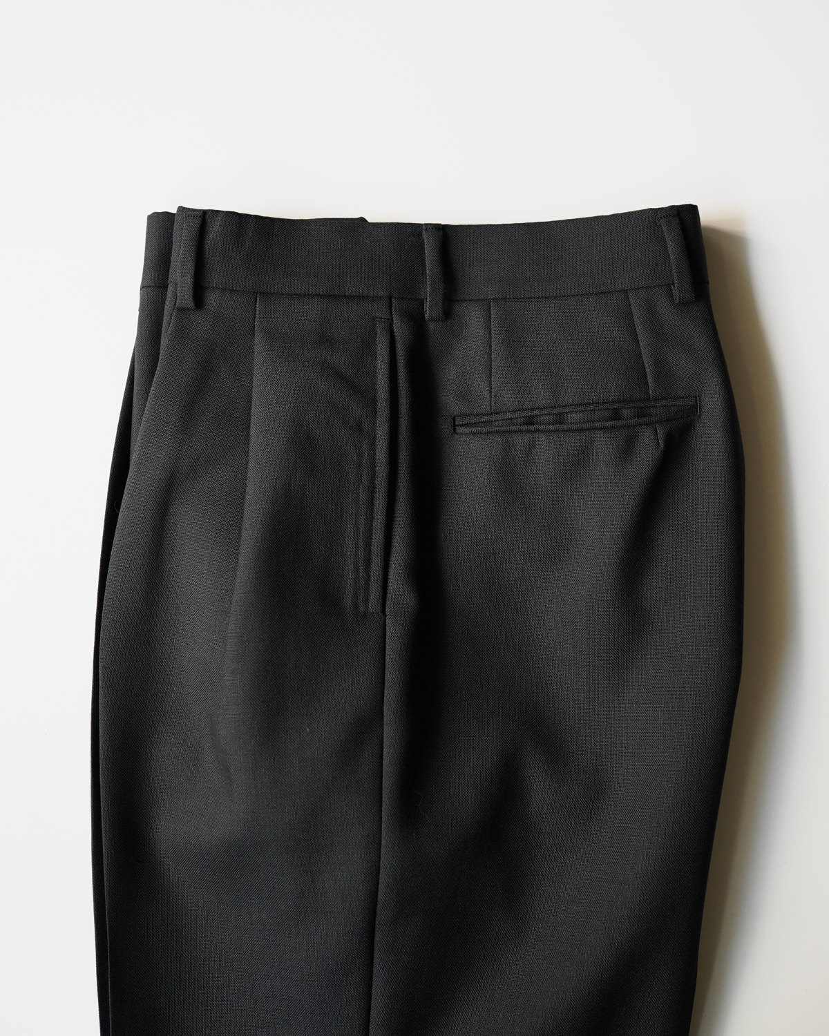 WOOL HOPSACK｜WIDE TYPE Ⅰ - Black｜NEAT