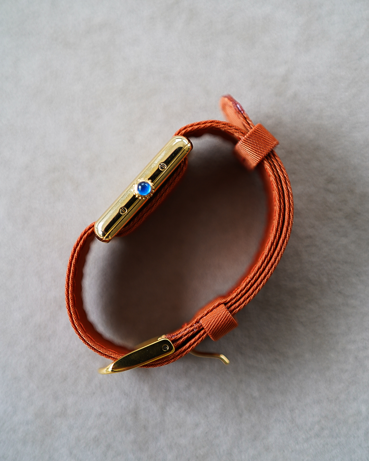 SOLD OUT｜Cartier｜must de Cartier TANK SM｜OPARAN - 90's + CES LIMONTA BAND 15mm ORN/GD｜Cartier (Vintage Watch)