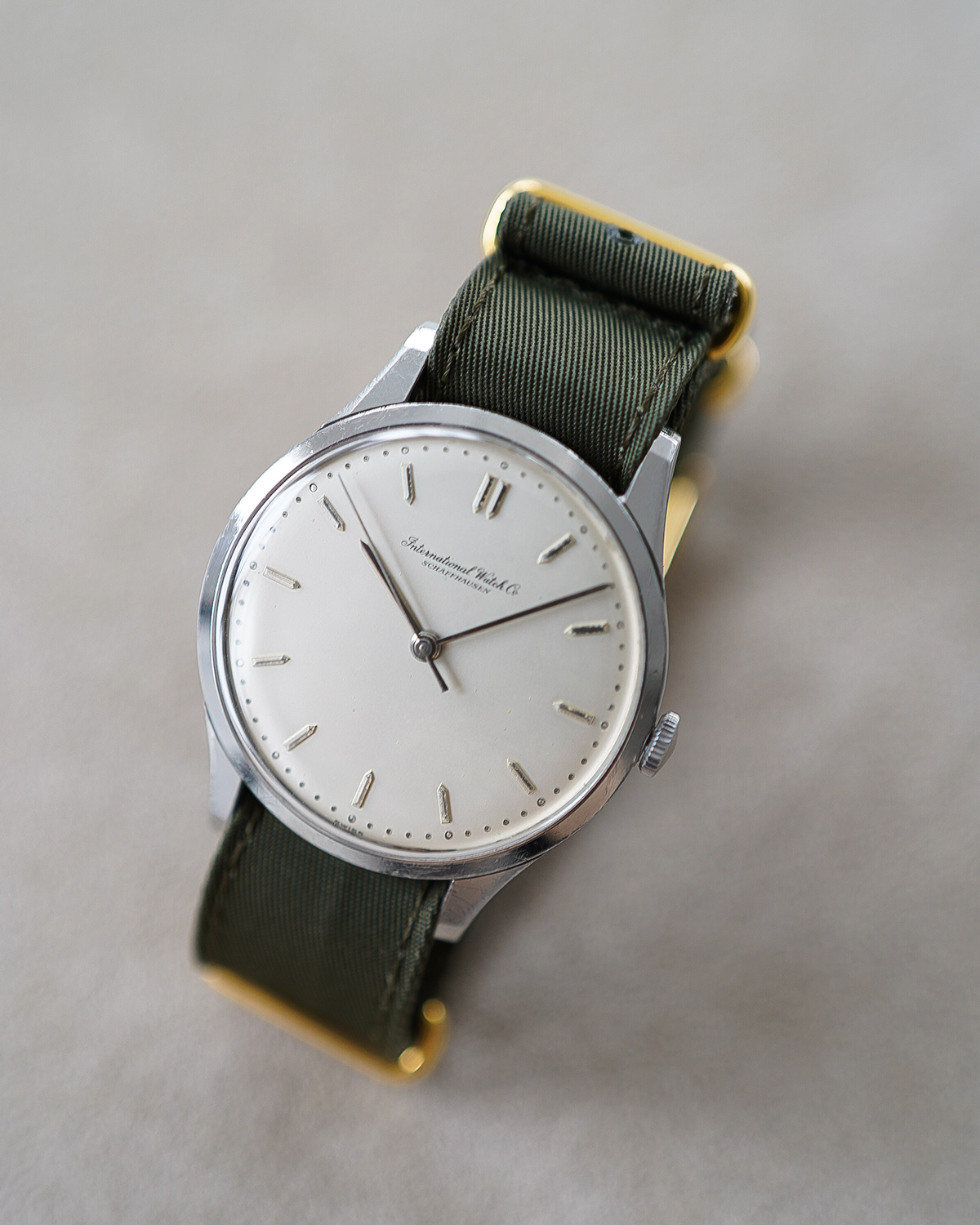 IWC｜BAR INDEX - 60's + CES NATO LIMONTA BAND 18mm GRN/GD｜IWC (Vintage Watch)