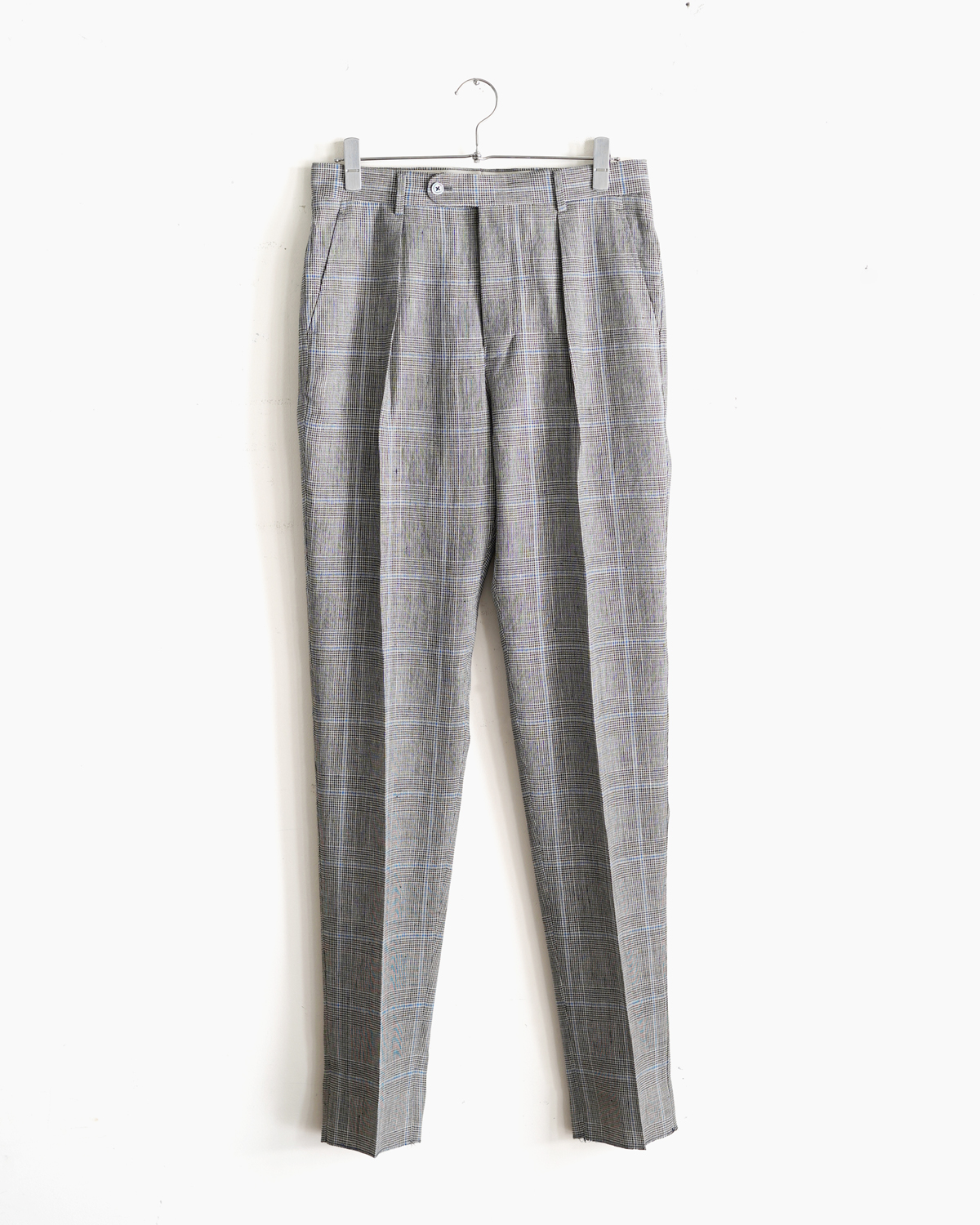 Lanificio Luigi Ricceri GLEN CHECK｜ONE TUCK - Gray｜NEAT