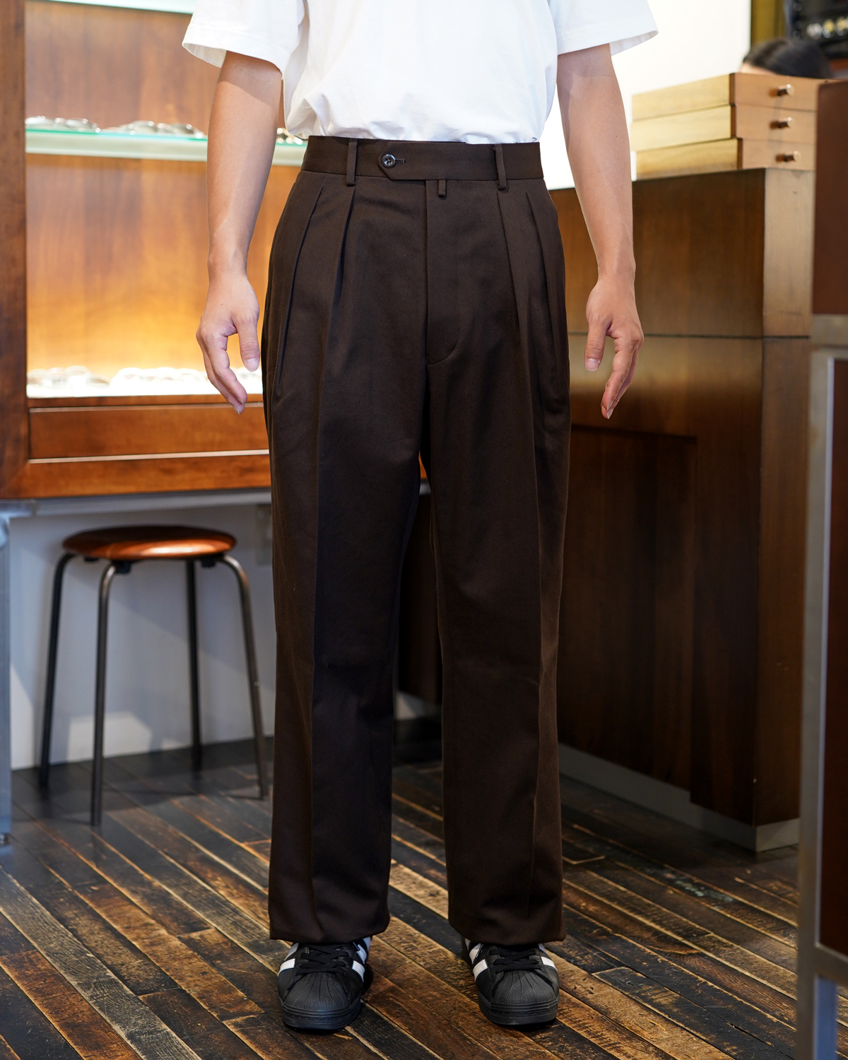 SUSTAINABLE DRILL TWILL COTTON｜WIDE TYPE Ⅰ - Brown｜NEAT