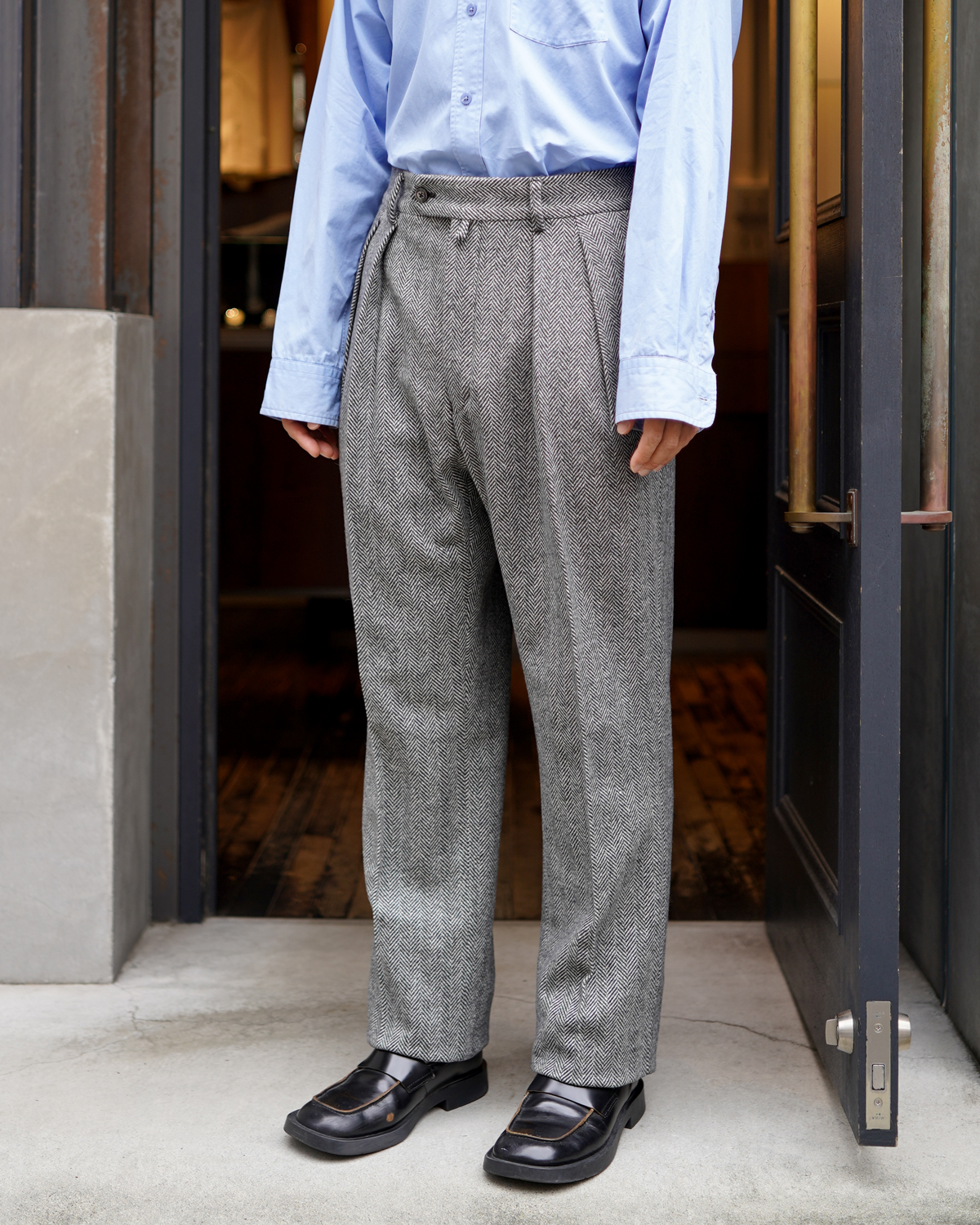 W/N FLANNEL HERRINGBONE｜STANDARD TYPE Ⅰ - Black×White｜NEAT