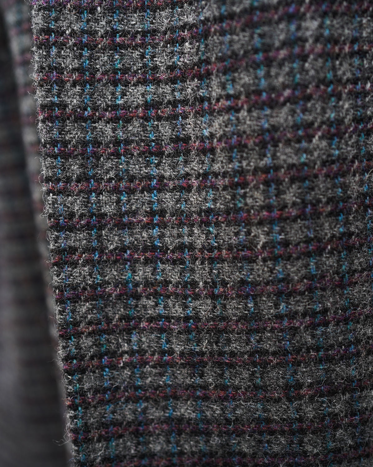 LOVAT TWEED Multi Check｜WIDE TYPE Ⅰ - Gray × Purple｜NEAT