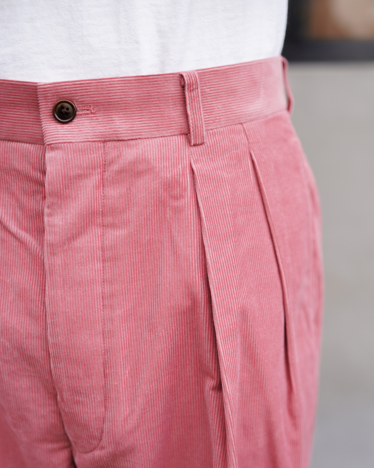 PONTOGLIO CORDUROY｜NEAT Chino - Pink｜NEAT