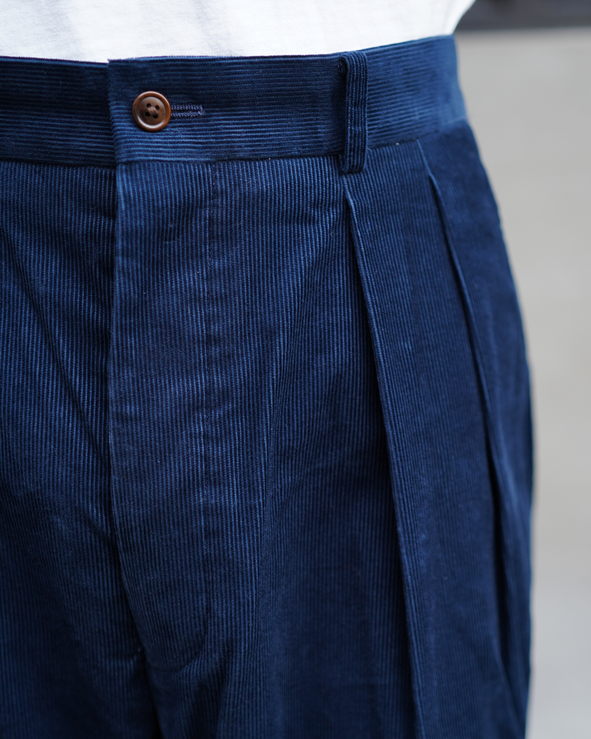 PONTOGLIO CORDUROY｜NEAT Chino - Navy｜NEAT