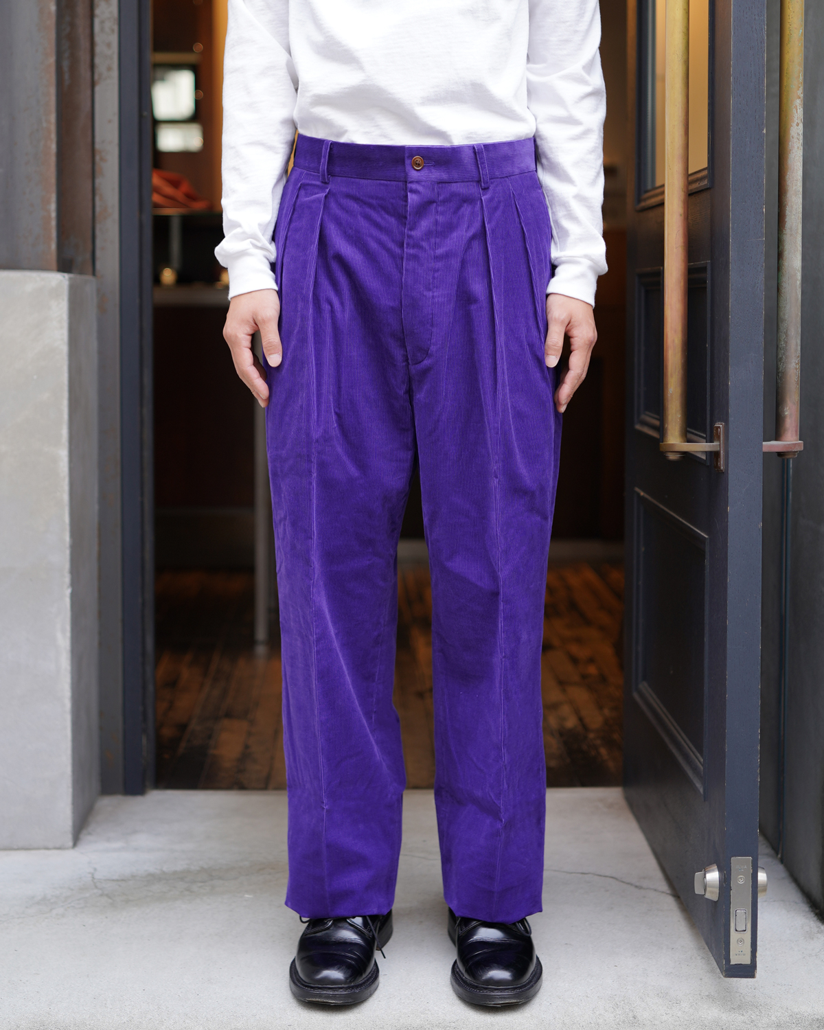 PONTOGLIO CORDUROY｜NEAT Chino - Purple｜NEAT