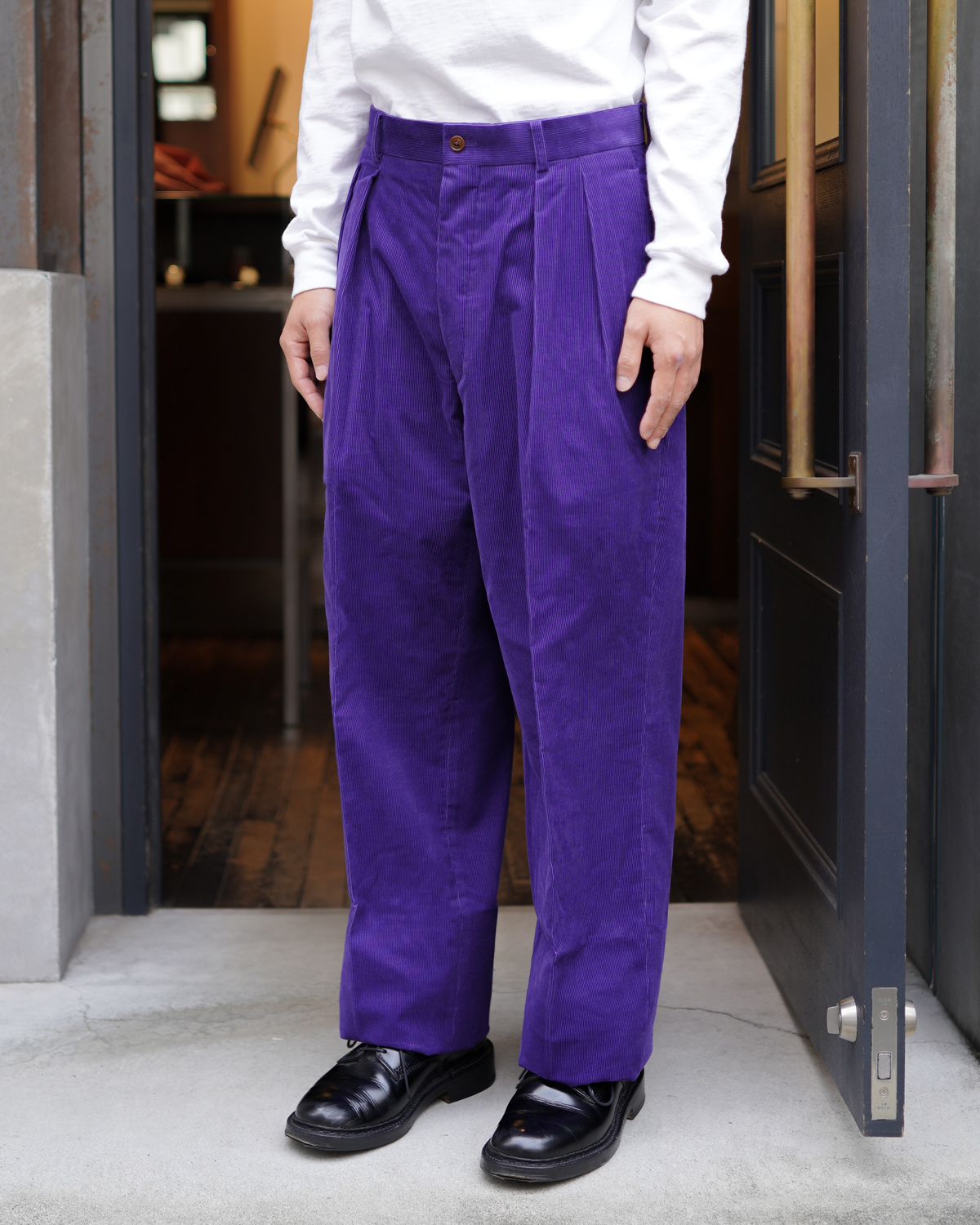 PONTOGLIO CORDUROY｜NEAT Chino - Purple｜NEAT