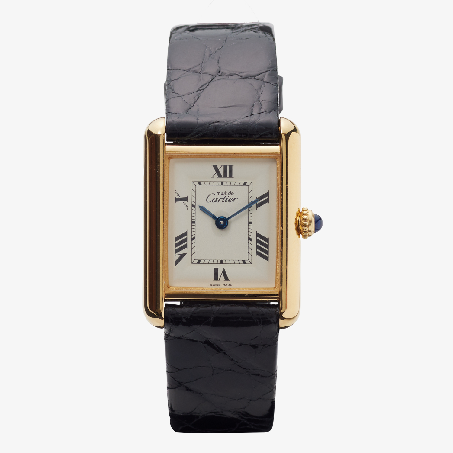 Cartier｜must de Cartier TANK MM｜Six Point Roman Dial｜White - 90's｜Cartier (Vintage Watch)