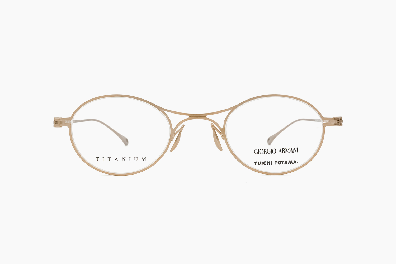 GIORGIO ARMANI YUICHI TOYAMA. ジョルジオ アルマーニ ユウイチトヤマ AR 5135T - MATT PALE GOLD X Bridge エックスブリッジ 眼鏡 Glasses 東京 日本 TOKYO Japan 通販 Continuer