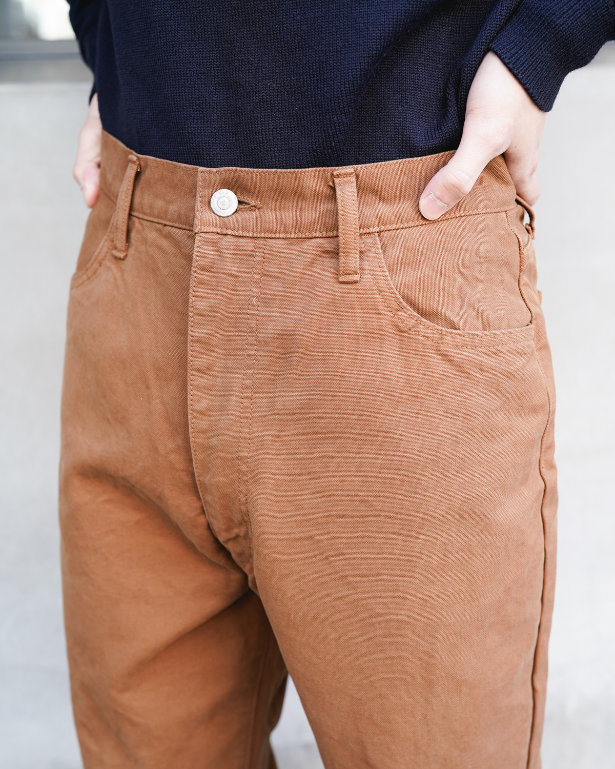 COLOR COTTON DUCK PANTS - Brown｜NEAT