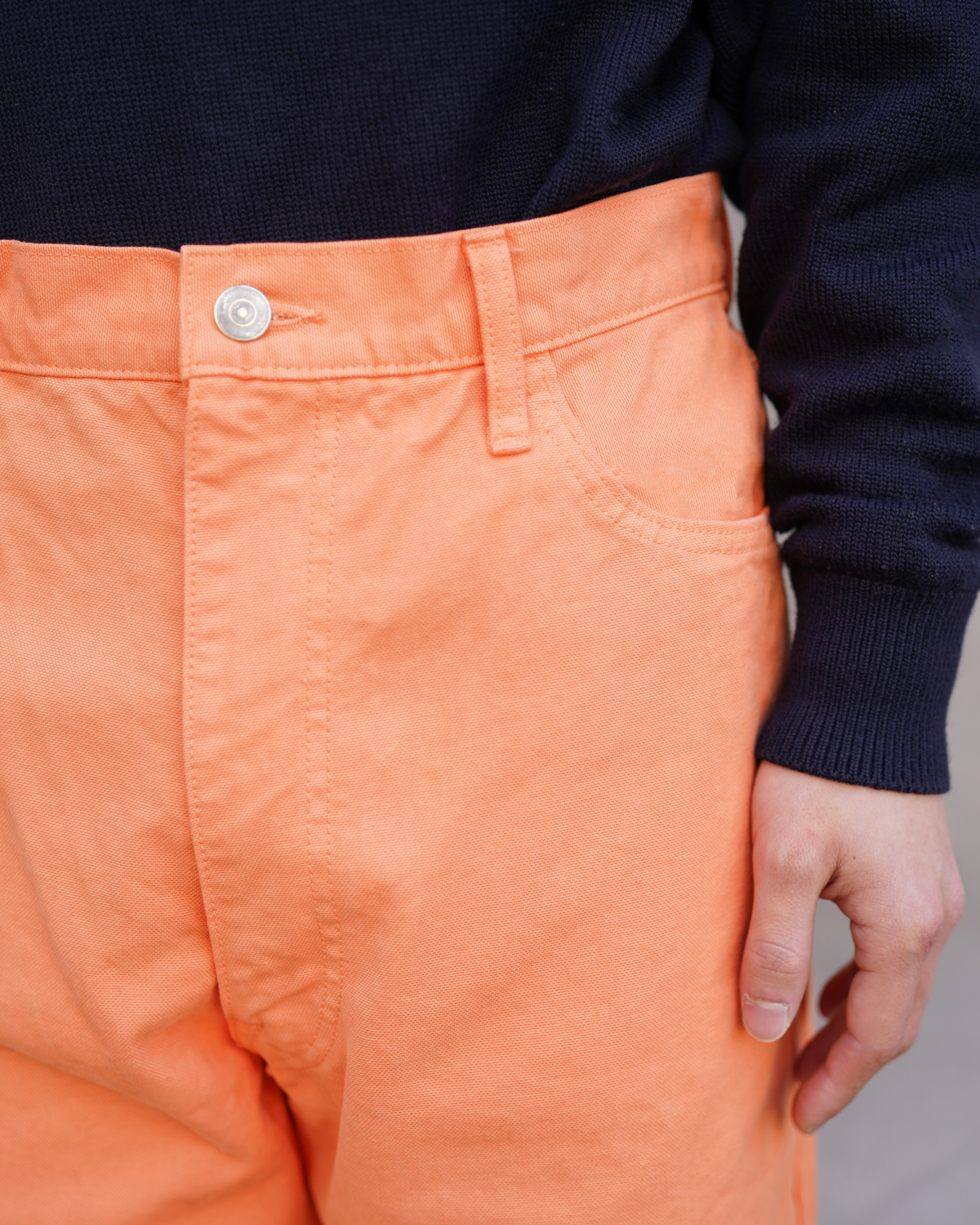 COLOR COTTON DUCK PANTS - Orange｜NEAT