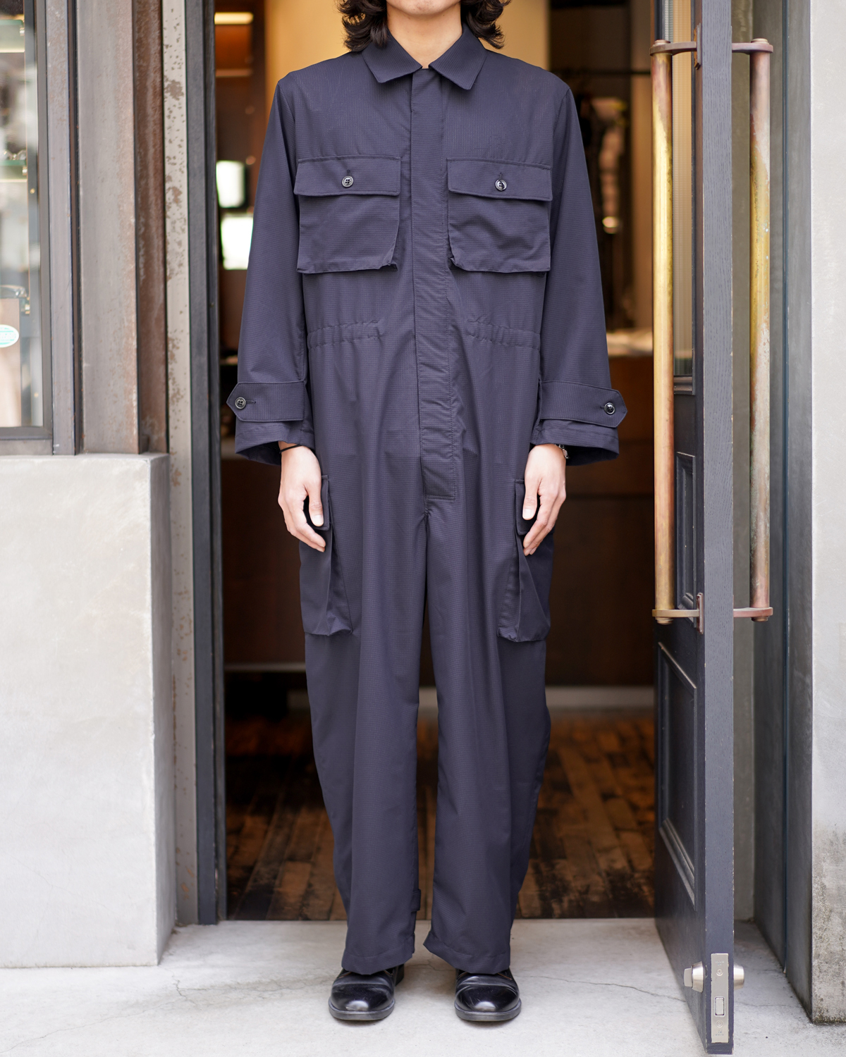 Fake Ripstop｜JUMPSUIT - Navy｜NEAT