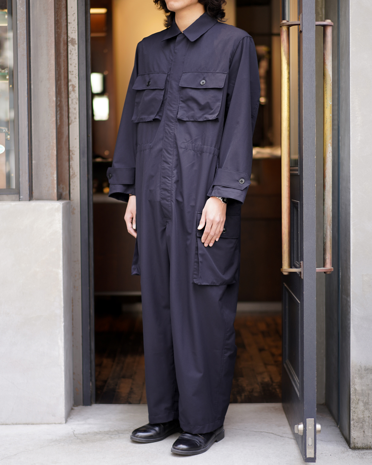 Fake Ripstop｜JUMPSUIT - Navy｜NEAT