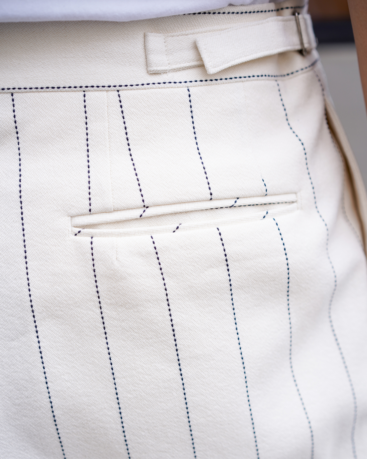 RICCIARINI C/N Stripe｜WIDE TYPE Ⅱ - Ivory × Navy｜NEAT