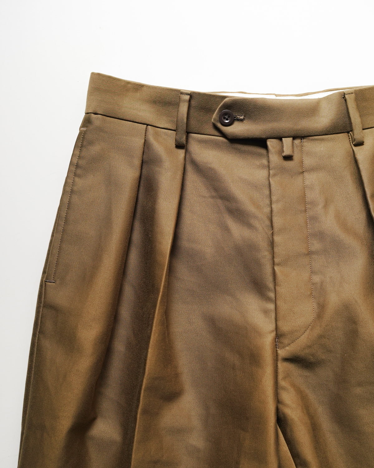 Giza Cotton Moleskin｜WIDE - Khaki｜NEAT