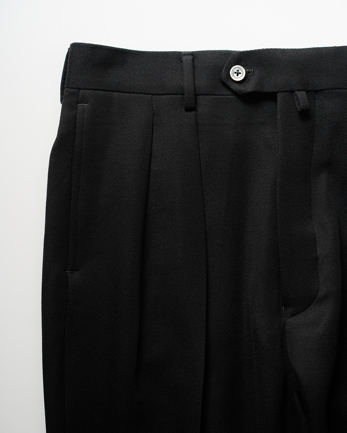 Wool Tricotine｜WIDE - Black｜NEAT