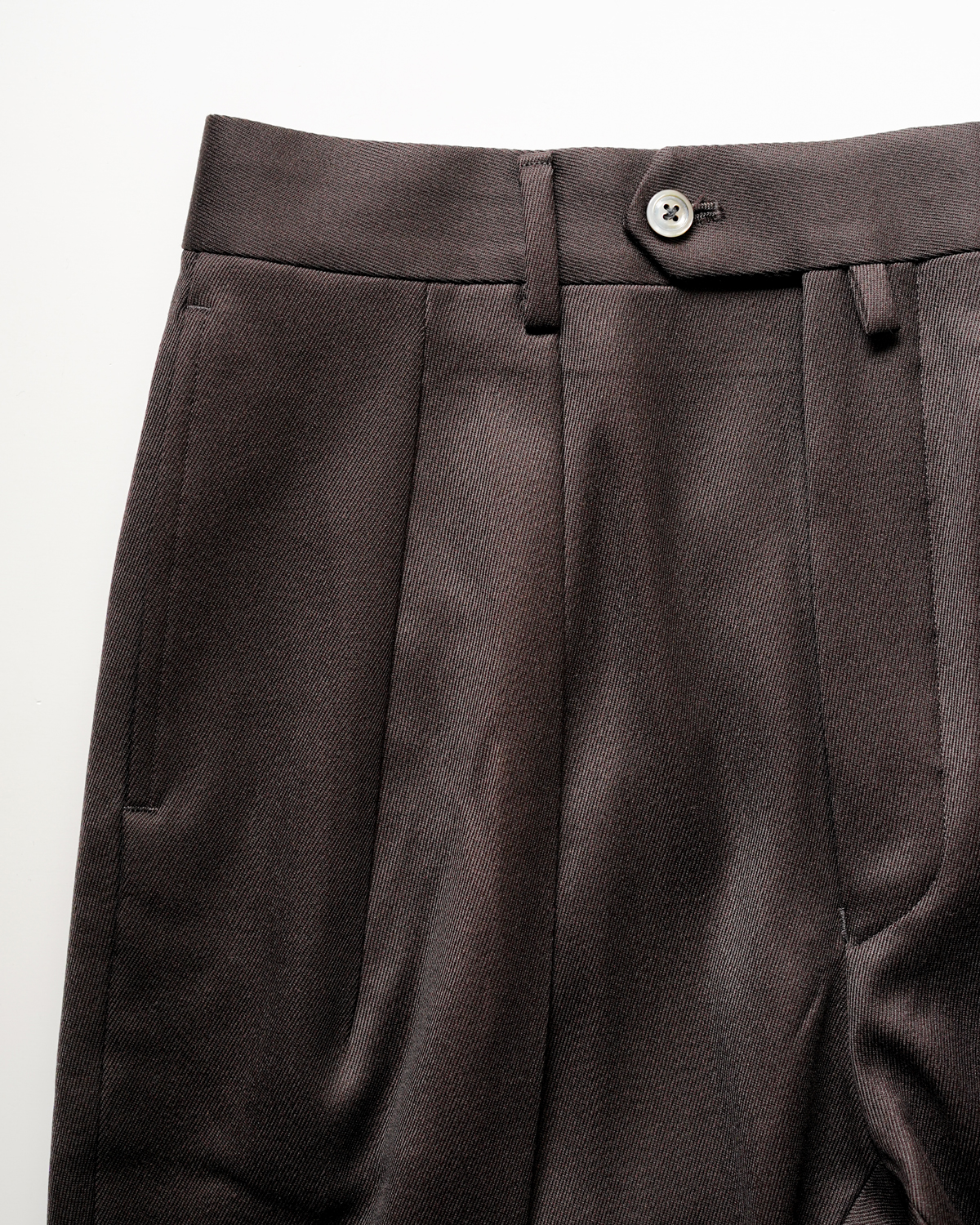 Wool Tricotine｜WIDE - Brown｜NEAT