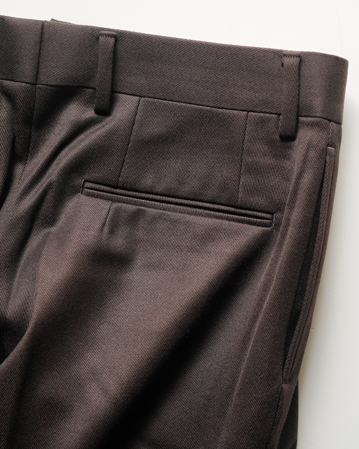 Wool Tricotine｜WIDE - Brown｜NEAT