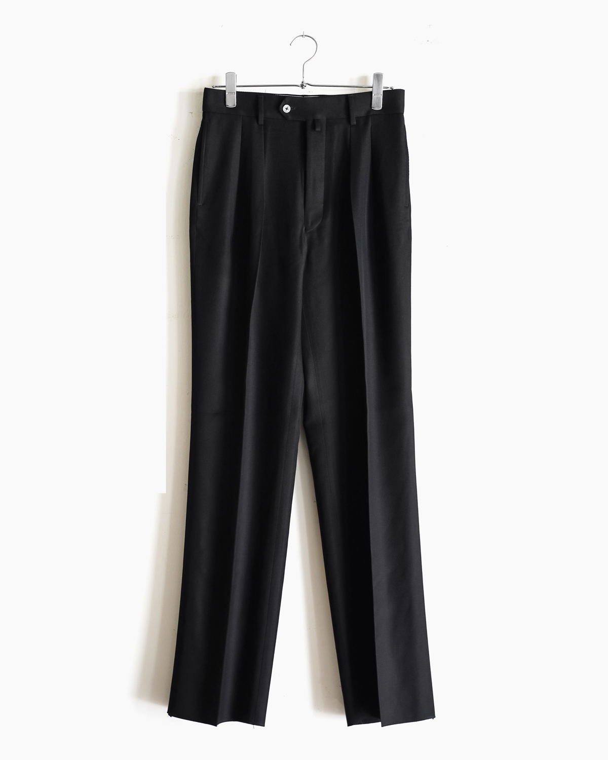 Wool Tricotine｜WIDE – Black｜NEAT