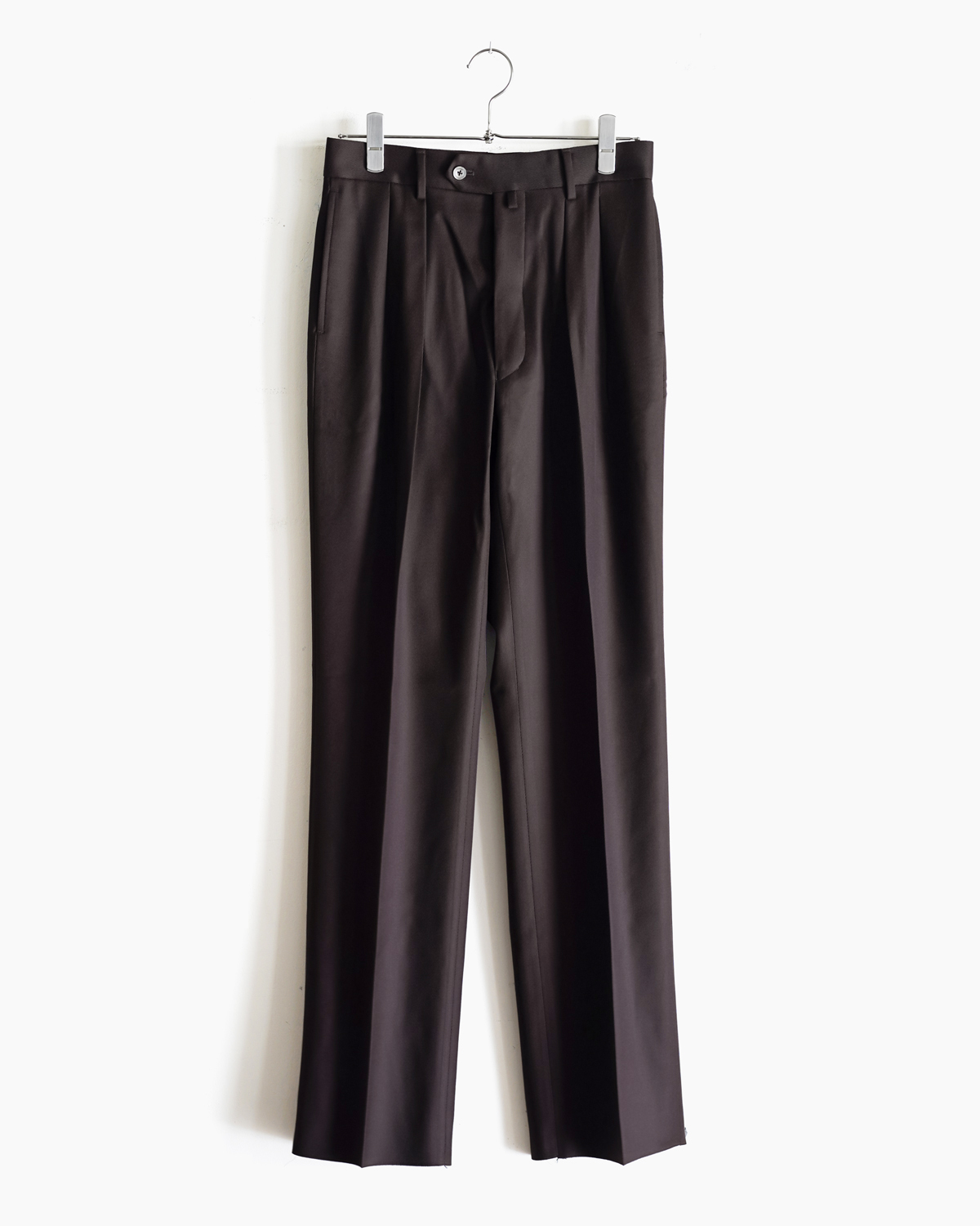 Wool Tricotine｜WIDE – Brown｜NEAT